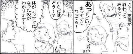 施術後の状態の確認